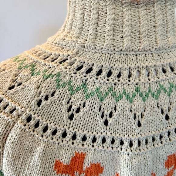 LL bean signature cotton Knit Cardigan fisherman’s sweater - Picture 8 of 13